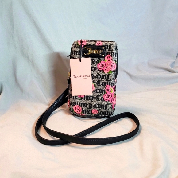 Juicy Couture Gray Floral Wallet Purse - Picture 2 of 5